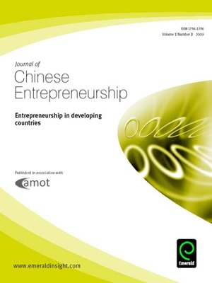 cover image of Journal of Chinese Entrepreneurship, Volume 1, Issue 3